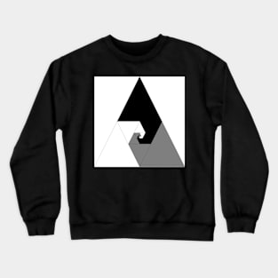 3D Animator 3D Printing geometry black and white triangles Crewneck Sweatshirt